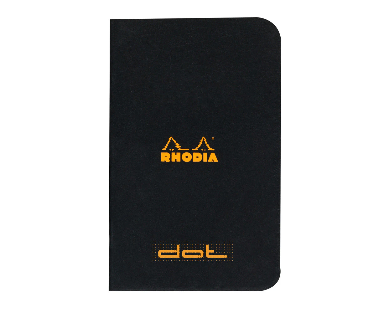 Rhodia A7 Cahier Notebook Office Stationery Writing Note Book Dot Grid Black