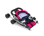 Bayer 51.5cm Doll Buggy Toy - Dark Blue/Pink