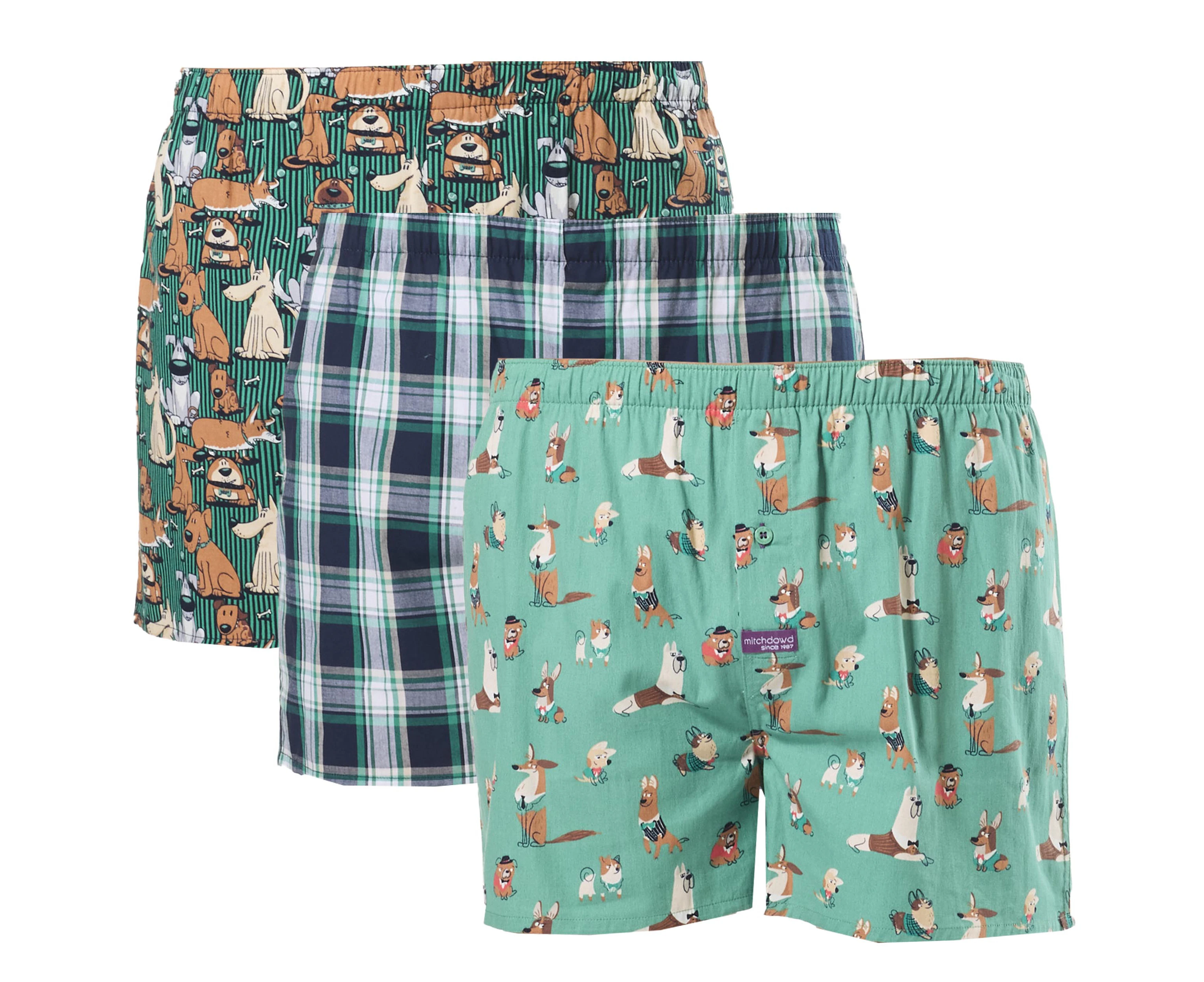 Mitch Dowd - Men's How Much Is That Doggy Cotton Boxer Short 3 Pack - Green