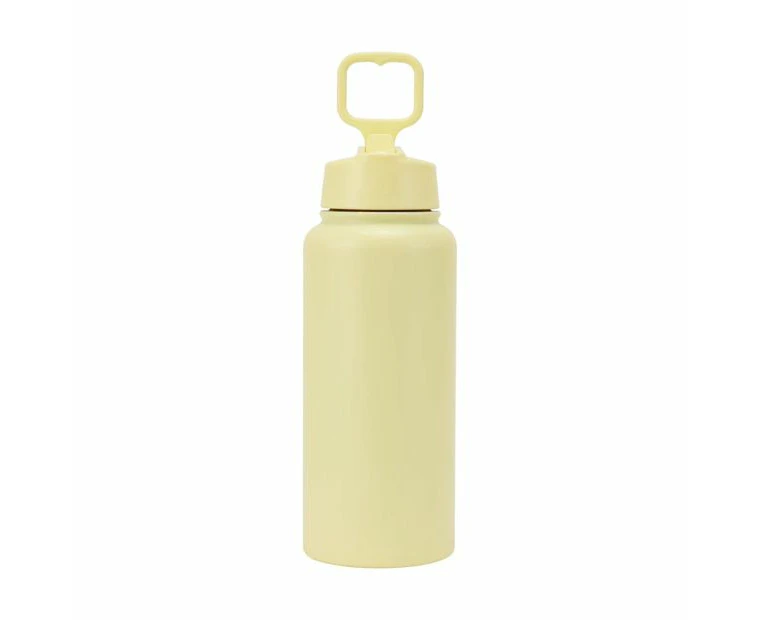 960ml Yellow Double Wall Insulated Cylinder Drink Bottle - Anko