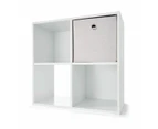 Collapsible Storage Cube, Linen Look - Anko