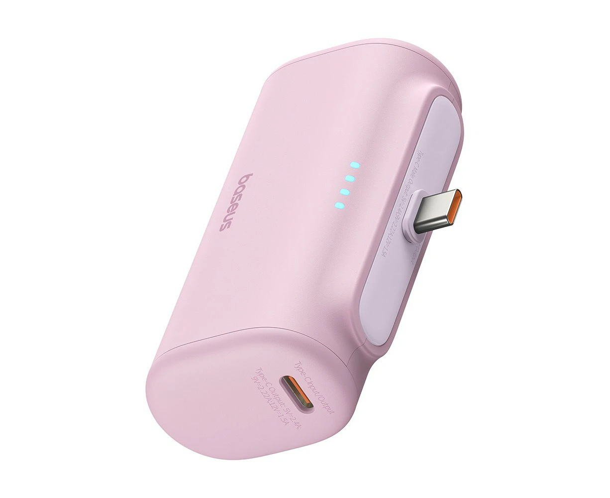 Baseus Compact Fast Charging Power Bank Type-C Edition 5000mAh 20W Baby Pink