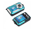 24MP Waterproof Digital Camera Underwater Camera for Snorkeling - Blue