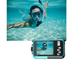 24MP Waterproof Digital Camera Underwater Camera for Snorkeling - Blue