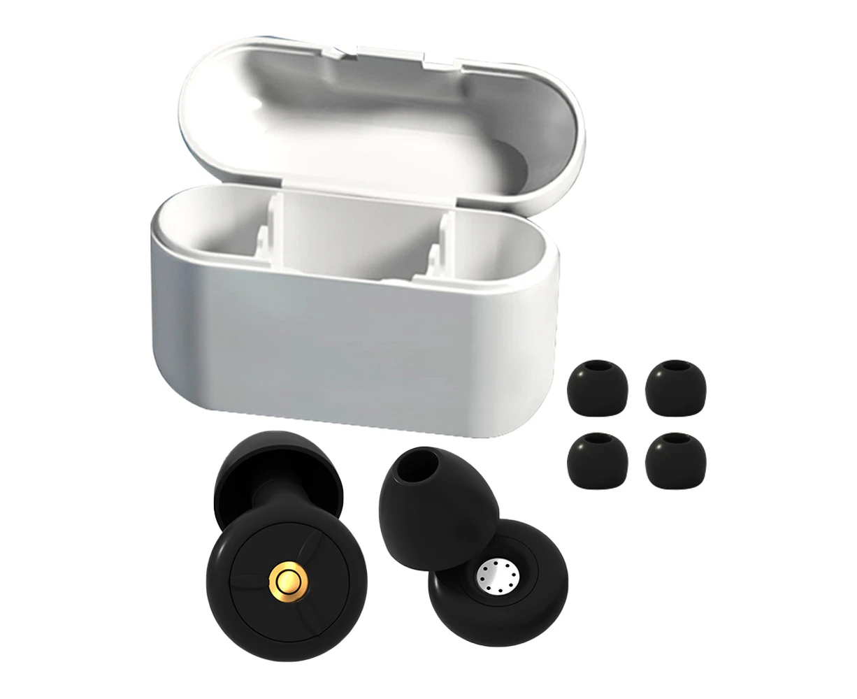 Silicone Noise Reduction Earplugs for Sleeping - Black