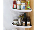 Bathroom Caddy Corner Organizer with Wall Adhesive Strip - Black