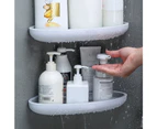 Bathroom Caddy Corner Organizer with Wall Adhesive Strip - Black