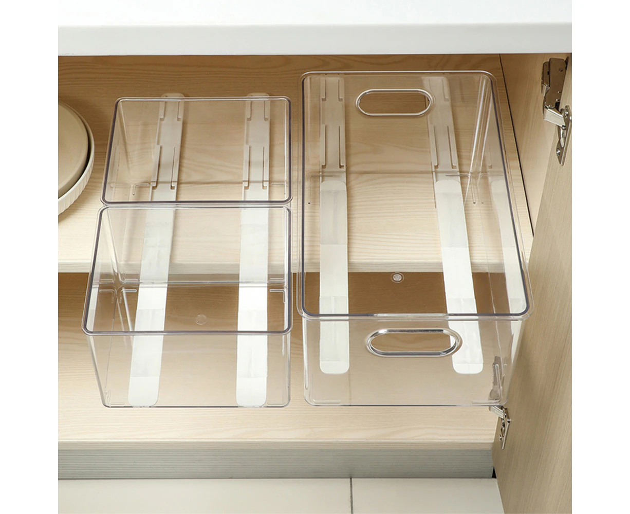 2pcs DIY Pull out Rail Basket Telescopic Track Drawer Organizers Slides for Kitchen Cabinet Home