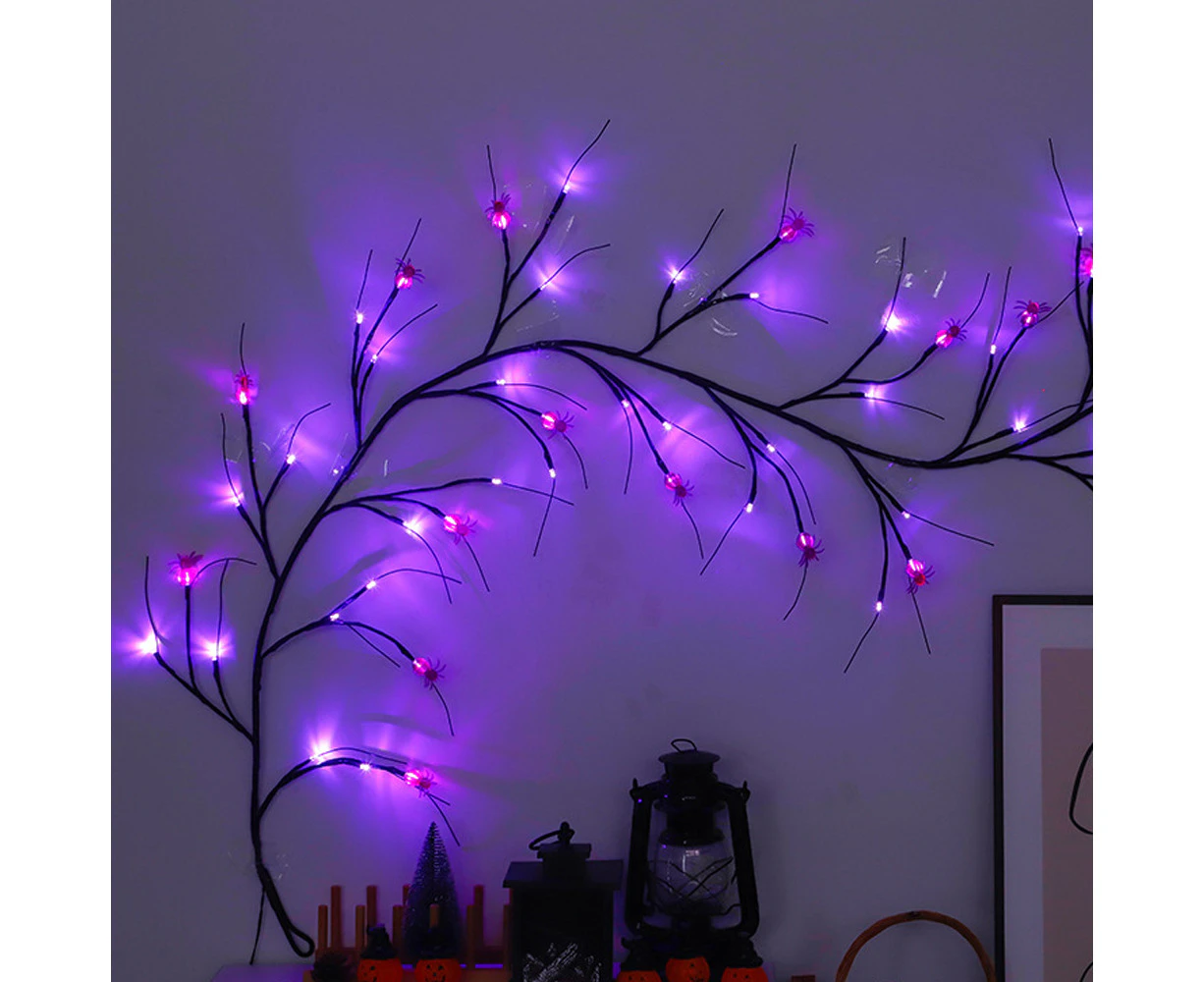 Halloween Willow Vine Twig Decoration Lights Spider Bats Branches Lights - Style 2