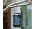 Solar Lantern Light Outdoor Hanging Lantern Garden Patio Christmas Decorations - Black