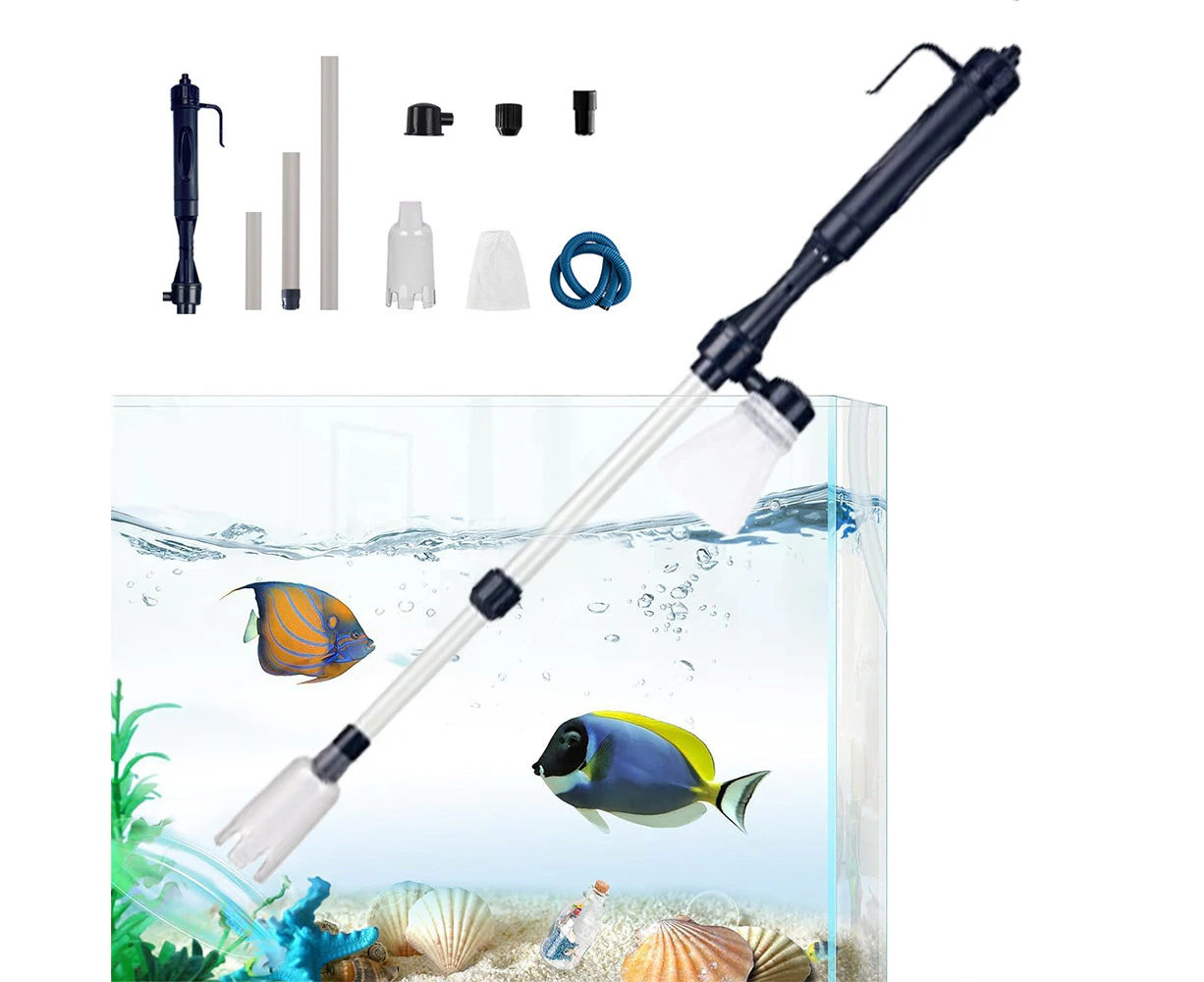 Electric Siphon Vacuum Cleaner Aquarium Fish Tank Clean Pump for Water Change Gravel