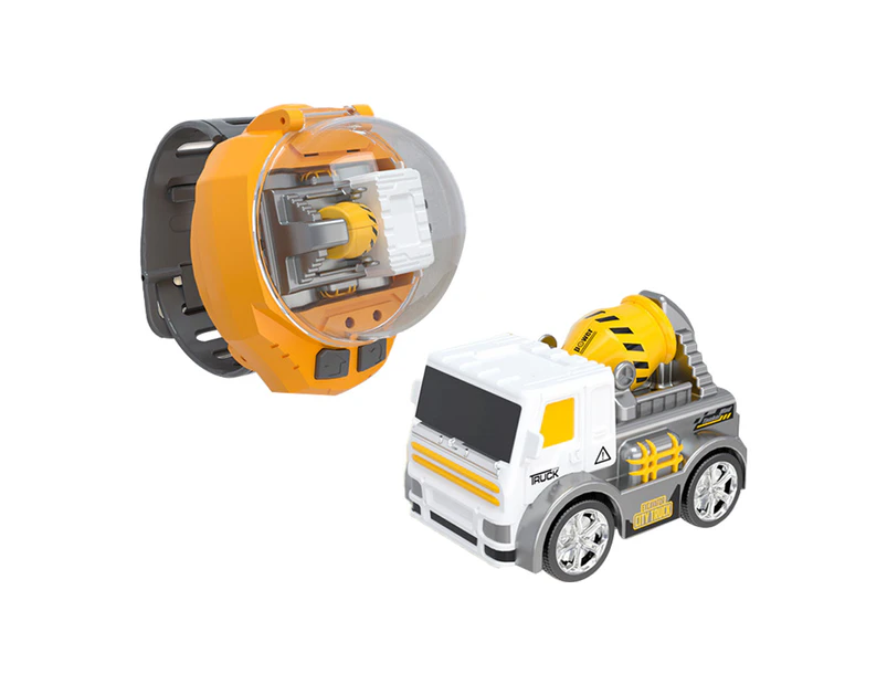 Mini Remote Control Bulldozer Watch Toy with USB Charging-White