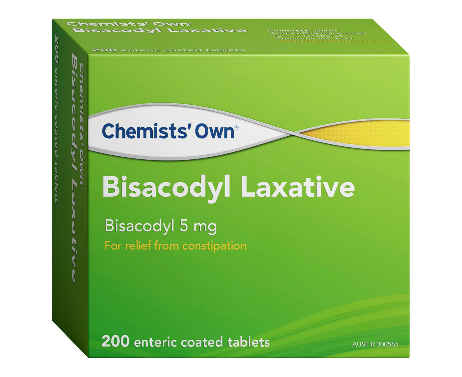 Chemists' Own Bisacodyl Laxative Tablets 200