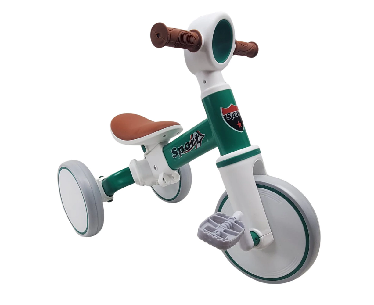 Aussie Baby 2 In 1 Balance Bike & Trike Green