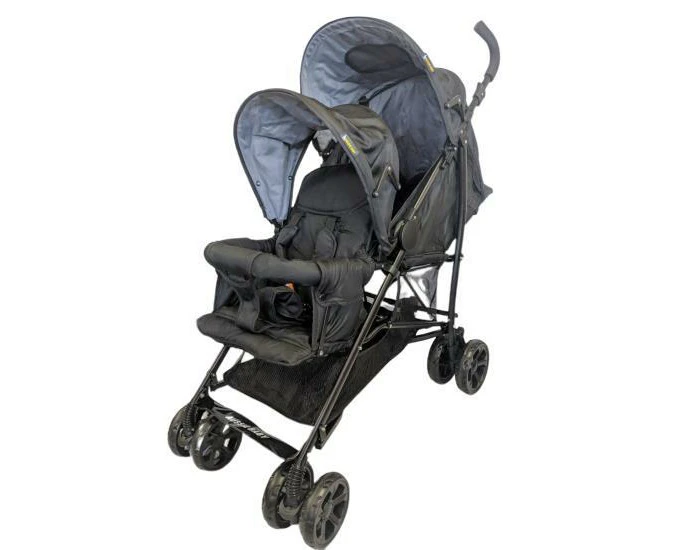 Aussie Baby Vitesse Deux Tandem Stroller Black