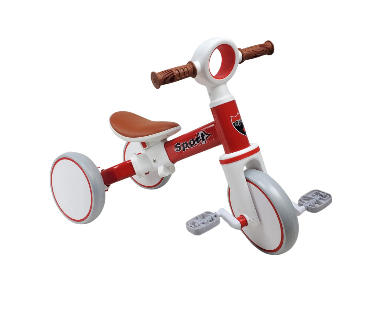 Aussie Baby 2 In 1 Balance Bike & Trike Red