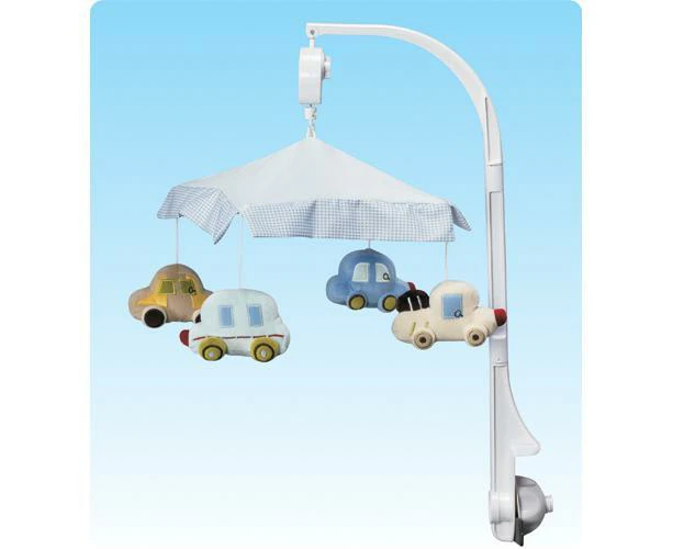 Musical Baby Cot Mobile Cars Vehicle Themed