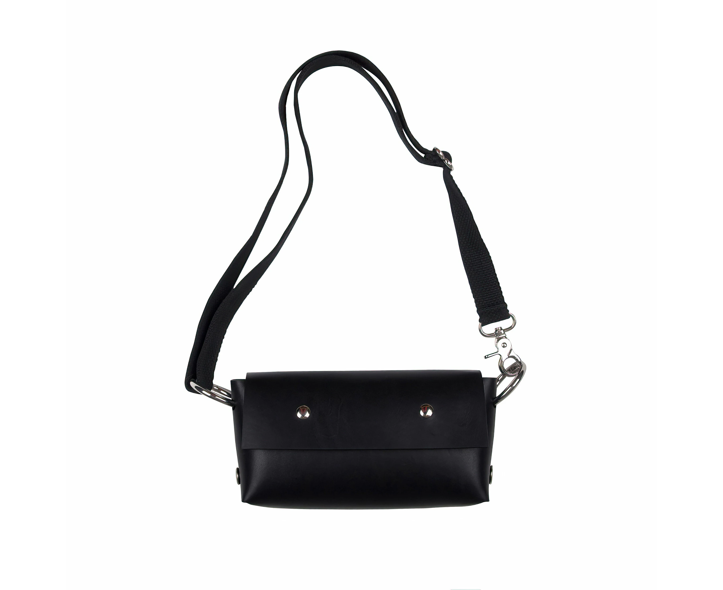 Katya Komarova Leather Baguette Bag - Black/Black