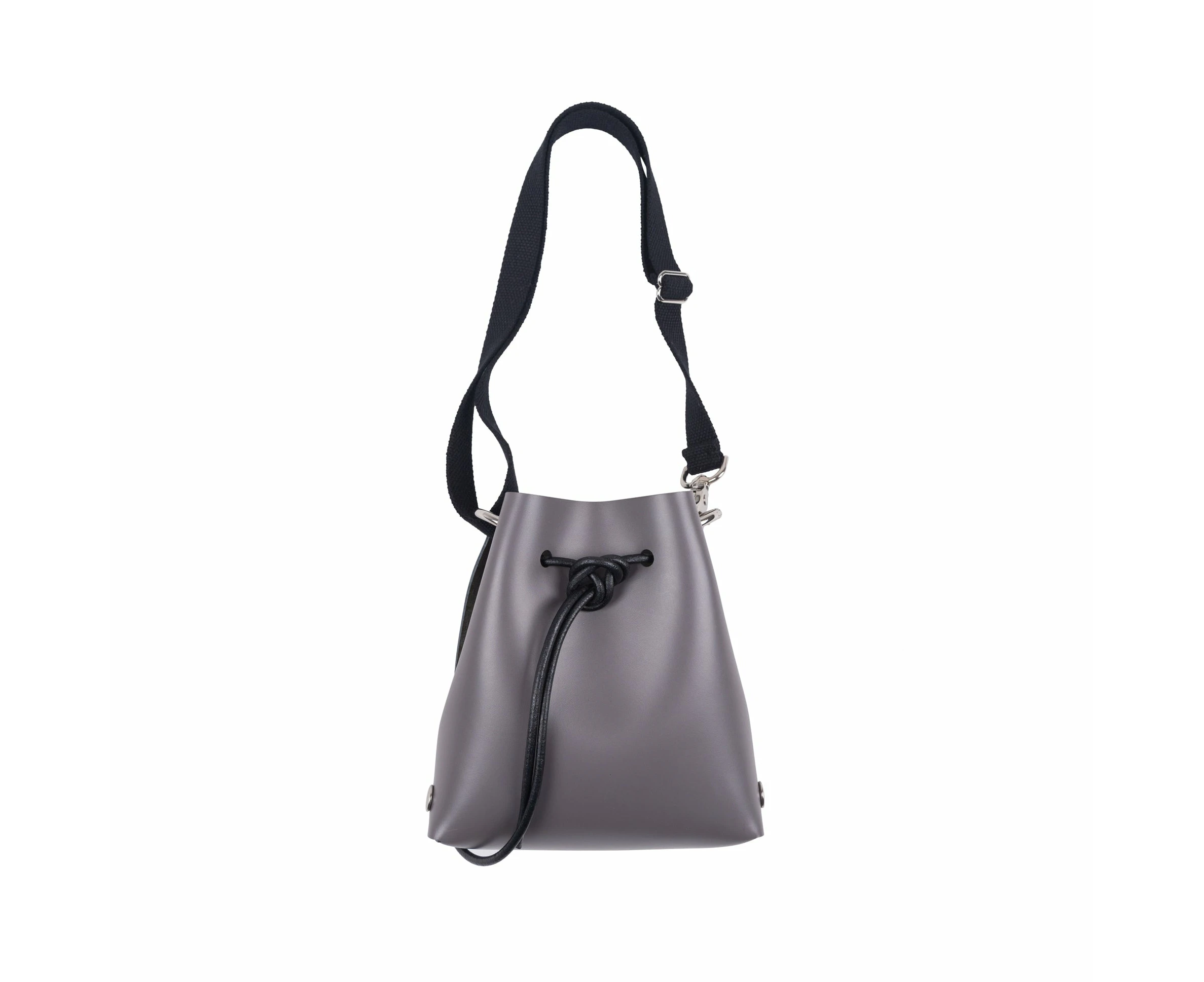 Katya Komarova Leather Bucket Bag - Grey/Black