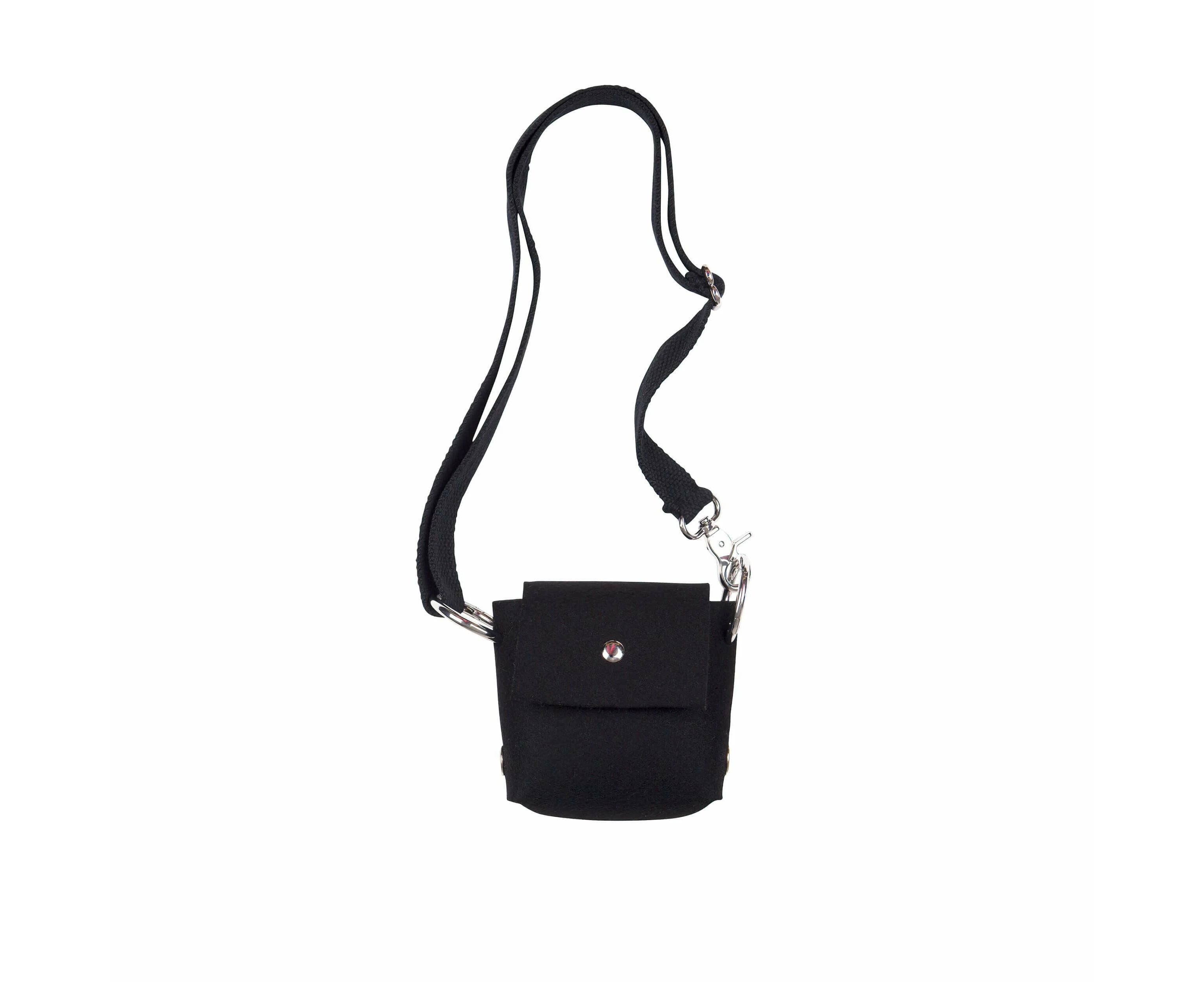 Katya Komarova Felt Mini Purse - Black/Black