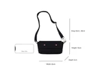 Katya Komarova Felt Baguette Bag - Black/Black