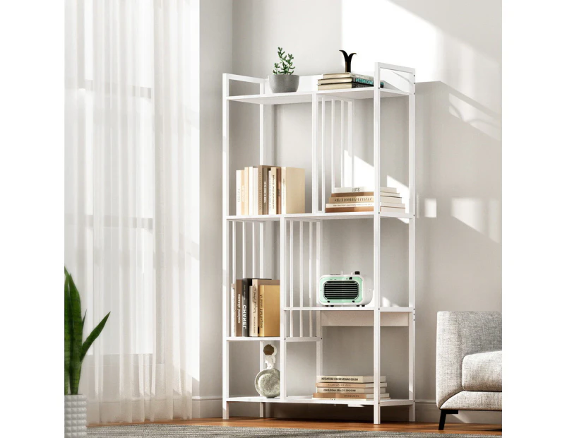 Artiss Bookshelf Display Shelves 5 Tiers 120cm White