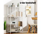 Artiss Bookshelf Display Shelves 5 Tiers 120cm White