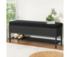 Artiss Storage Ottoman Blanket Box 110cm Boucle Shelf