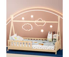 Artiss Bed Frame Wooden Kids House Frames Oak PUAH