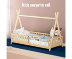 Artiss Bed Frame Wooden Kids House Frames Oak PUAH