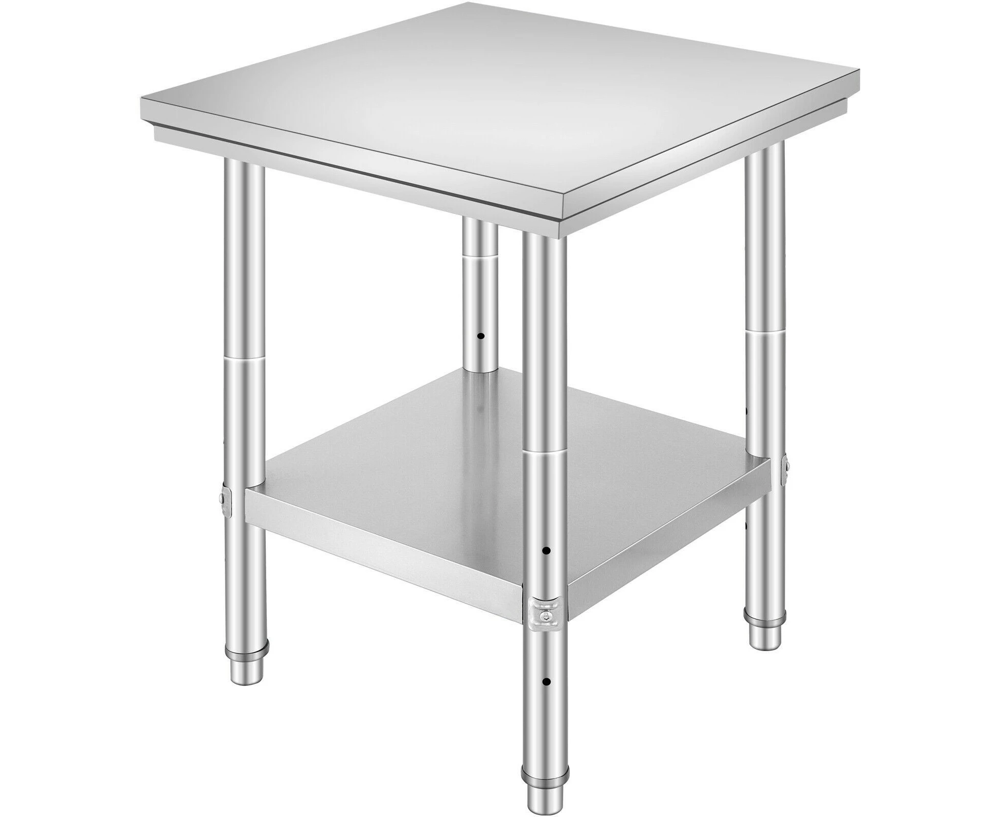 Stainless Steel Kitchen Bench Table Commercial Work Food Prep Shelf 610x610mm