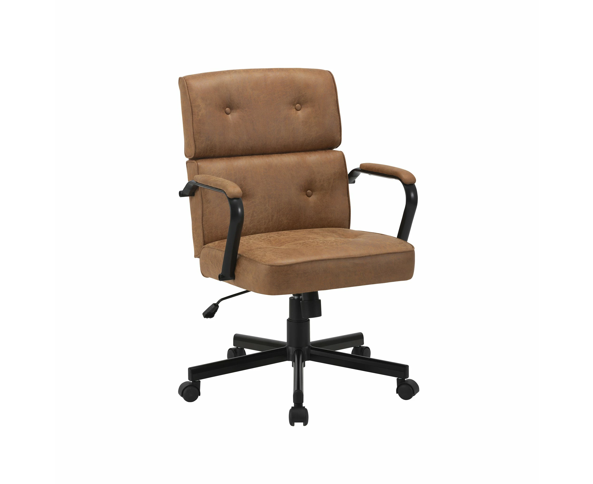 Beverly Home Office Chair In Brown Fabric