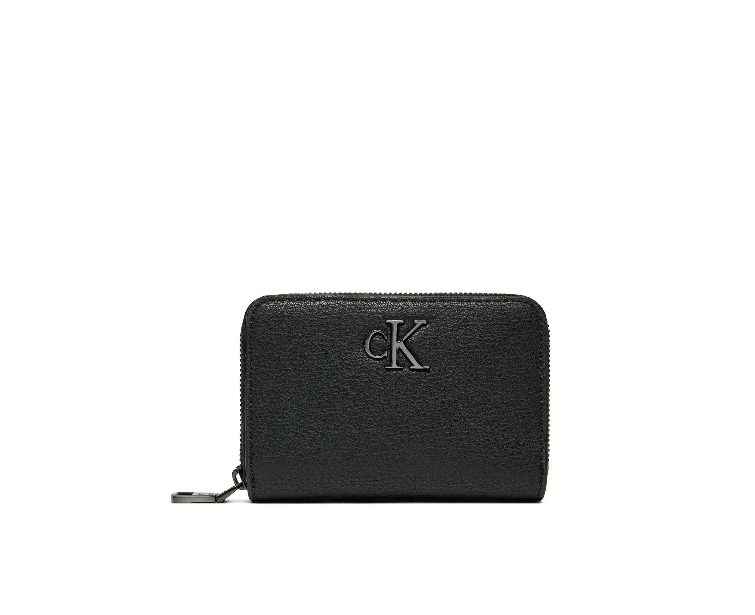 Plain Black Zipper  Wallet