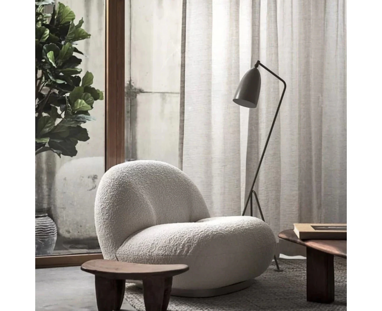 Monaly White Boucle Sofa Chair