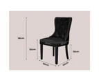 ALFORDSON 2x Dining Chairs Kitchen Lounge Padded Diamond Tufted PU Leather Black