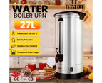 Maxkon 27L Water Dispenser Urn Instant Hot Cold Coffee Maker Tea Kettle Machine Commercial Home Stainless Steel with Tap