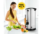 Maxkon 27L Water Dispenser Urn Instant Hot Cold Coffee Maker Tea Kettle Machine Commercial Home Stainless Steel with Tap