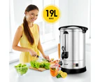 Maxkon 19L Water Dispenser Urn Instant Hot Cold Coffee Maker Machine Tea Kettle Home Commercial Stainless Steel with Tap