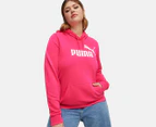 Puma Women's Essentials Logo Hoodie - Garnet Rose