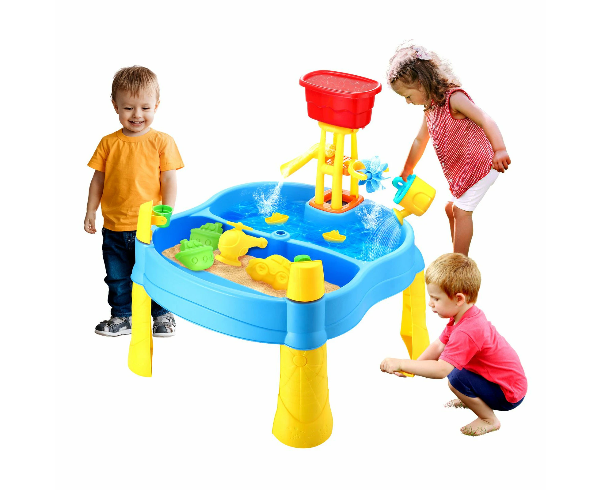 Sand Water Table Sandpit Play Ground Activity Centre Playset Kids Pretend Pool Toys Beach Park Outdoor Waterplay Station