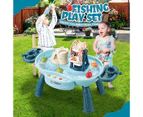 Fishing Game Water Table Kids Pretend Play Set Electric Pool Toys Children Role Pond Outdoor Backyard Activity