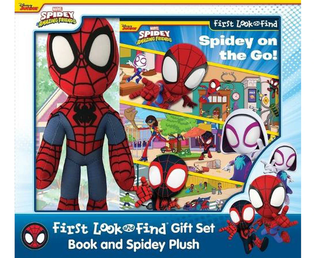 Disney Junior Marvel Spidey & His Amazing Friends First LF Book Box Plush Gift Set OP