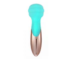 Maia Kali USB Rechargeable Dual Motor Mini Wand - Green/Rose Gold