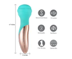 Maia Kali USB Rechargeable Dual Motor Mini Wand - Green/Rose Gold