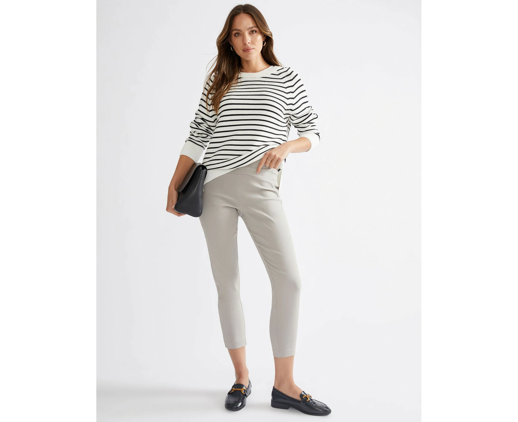 Katies - Womens - Pants / Trousers - All Season - White - Ankle - Neutral - Skinny / Slim Leg - Mid Rise - Stretch Elastane - Casual Work Clothes