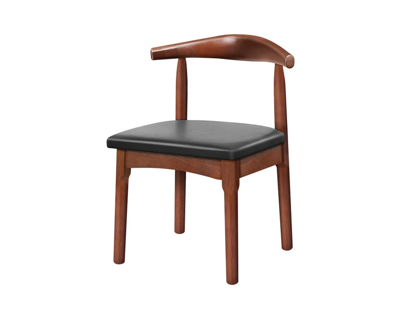 ALFORDSON Dining Chairs Walnut Wood PU Leather