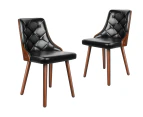 ALFORDSON 2x Dining Chairs Kitchen Lounge Glossy Black