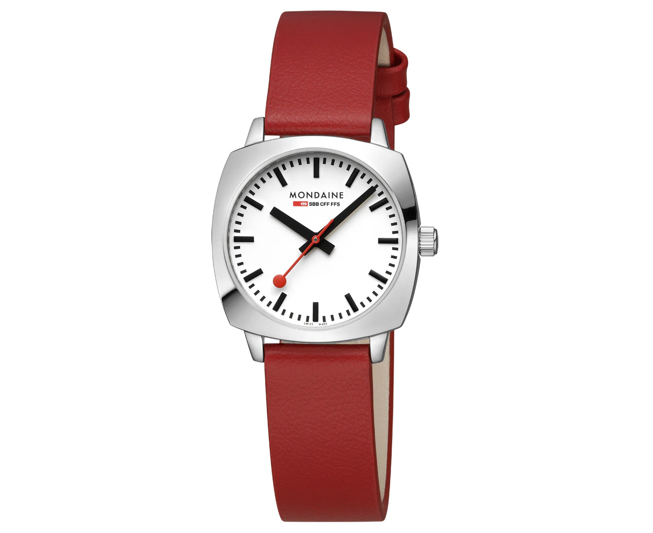 Mondaine Official Swiss Railways Petite Cushion 31mm Vegan Leather Watch