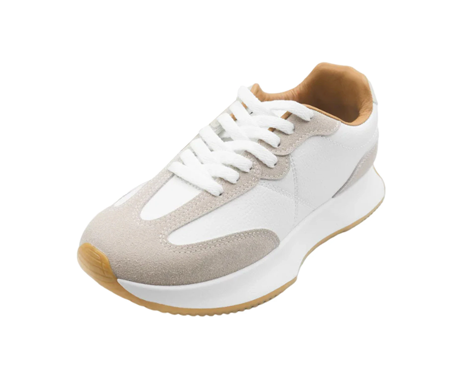 Where's That From Womens Metro Suede Running Trainers (Light Grey) - WM307