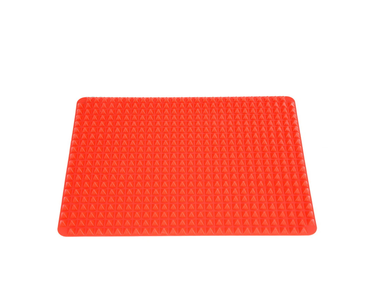 Non Stick Silicone Baking Mat, Large 1pc,Red, Non-Stick Non-Slip Cooking Oven Pan Pot Kitchen Liner Thick Tray Heat Hot Easy Clean Silicon Dough